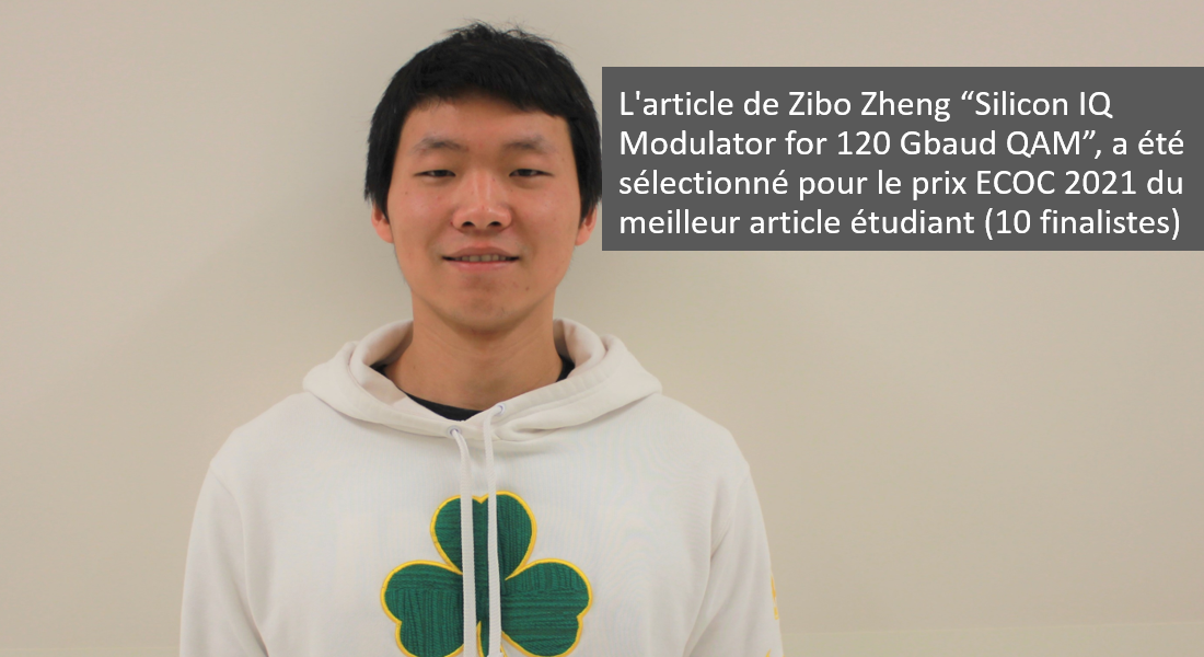 Zibo - Best Student Paper Award of ECOC 2021 Zibo - Best Student Paper Award of ECOC 2021